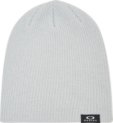 Sivá pletená čiapka Oakley s decentným logom vpravo dole.