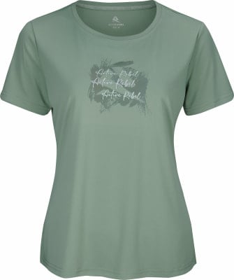 Damen-T-Shirt in Grün mit kurzem Ärmel und Aufdruck