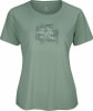 Damen-T-Shirt in Grün mit kurzem Ärmel und Aufdruck