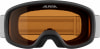 Alpina Skibrille mit orangefarbener Scheibe und schwarzem Rahmen.