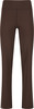 Braune Damen-Leggings mit hohem Bund und geradem Bein.