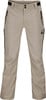 Beige Outdoorhose mit Reißverschluss und Knopfleiste sowie Taschen.