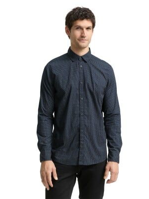 Tom Tailor Fitted Printed férfi hosszú ujjú ing