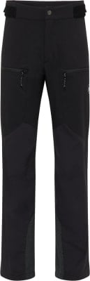 Schwarze Outdoorhose mit Reißverschlusstaschen und verstärkten Knien. Schwarze Outdoorhose mit Reißverschlusstaschen und verstärkten Knien.