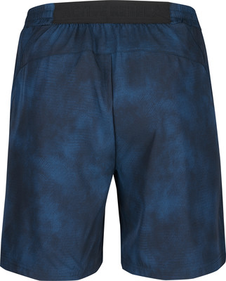 Dunkelblaue Damenshorts mit Logo auf elastischem Bund.