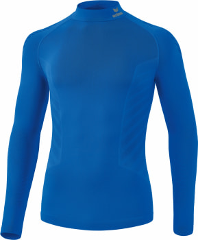 Blaues Langarmshirt mit hohem Kragen von Erima.