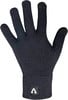 Schwarze Strickhandschuhe mit Touch-Fingerspitzen und Logo.