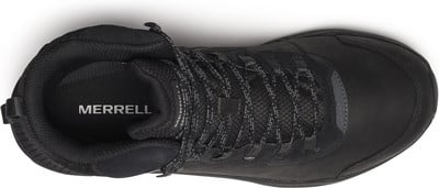 Černá treková obuv Merrell s tkaničkami shora. Černá treková obuv Merrell s tkaničkami shora.