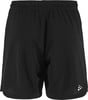 Schwarze Sporthose mit Logo in der Ecke.
