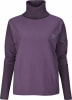 Lila Pullover mit Rollkragen und AR-Logo auf der Brust.