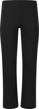 Schwarze Damenhose mit geradem Bein und elastischem Bund.