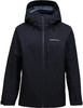 Dunkelblaue Herrenjacke mit Kapuze und Peak Performance Logo.