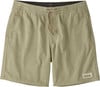 Beige Cordhose mit elastischem Bund und Kordelzug.