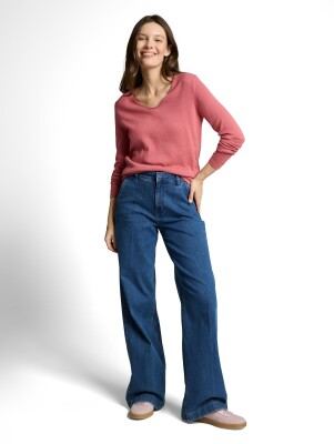 Tom Tailor Basic V-Neck női pulóver