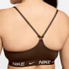 Rückansicht eines braunen Nike Sport-BHs mit verstellbaren Trägern.