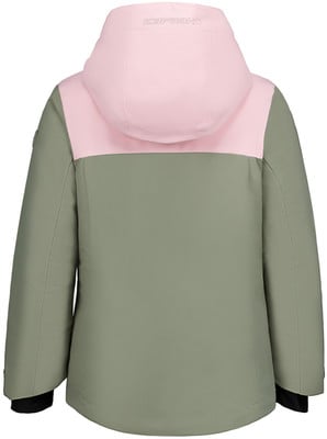 Grüne Jacke mit pinker Kapuze und Icepeak-Logo Grüne Jacke mit pinker Kapuze und Icepeak-Logo