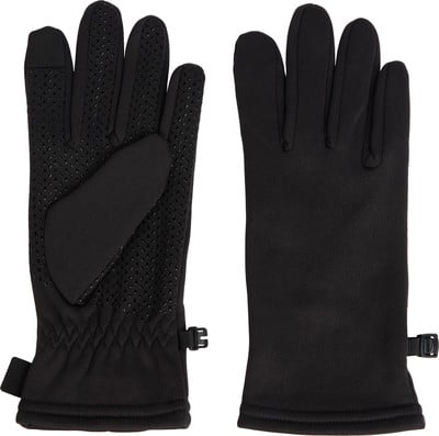 Schwarze Handschuhe mit rutschfester Handfläche und Handgelenkverschluss. Schwarze Handschuhe mit rutschfester Handfläche und Handgelenkverschluss.