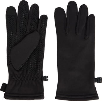 Schwarze Handschuhe mit rutschfester Handfläche und Handgelenkverschluss.