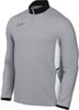 Graues Nike Sweatshirt mit schwarzem Kragen und weißen Seiteneinsätzen.