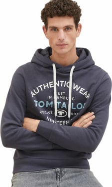 TOM TAILOR Basic Hoodie férfi kapucnis felső