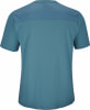 Türkisblaues Herren-T-Shirt mit kurzen Ärmeln und Mesh-Einsatz am Rücken.