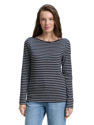 Tom Tailor Striped Boatneck női hosszú ujjú póló
