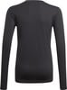 Schwarzes Langarmshirt mit feinem Muster.