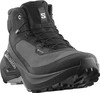 Schwarzer hoher Salomon Wanderschuh mit Gore-Tex und Schnellschnürung.