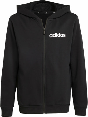 adidas J LIN FT TS 220 Jogginganzug mit Kapuze adidas J LIN FT TS 220 Jogginganzug mit Kapuze