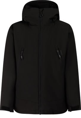 Schwarze Herrenjacke mit Kapuze und Reißverschluss von Protest.
