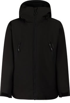 Schwarze Herrenjacke mit Kapuze und Reißverschluss von Protest.