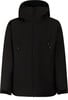Schwarze Herrenjacke mit Kapuze und Reißverschluss von Protest.