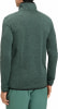 Grüne Herren-Fleecejacke mit schwarzer Kragen- und Bundverkleidung.