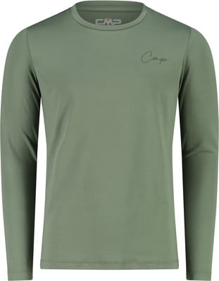 Grünes Langarmshirt mit CMP-Logo auf der Brust.
