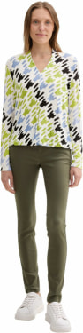 V-Neck AlloverPrint női hosszúujjú felső