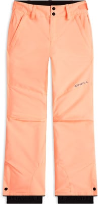 Orange Skihose mit O'Neill-Logo und schwarzen Details.