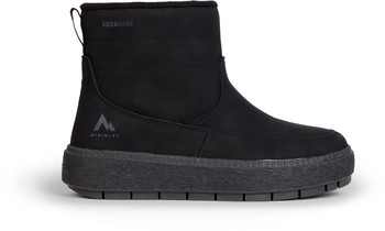 Schwarzer McKinley-Winterstiefel mit Logo und dicker Sohle.