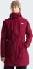 Damen-Parka von The North Face in Bordeauxrot mit Kapuze und verstellbarer Taille.