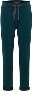 Grüne Damen-Jogginghose mit Kordelzug und Taschen.