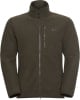 Herren dunkelgrüne Fleecejacke mit Reißverschluss und Markenlogo.