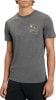 Graues Herren-T-Shirt mit Bergmotiv und Koordinaten.