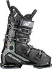 Ein schwarzer Nordica Skischuh mit Schnallen und Markenlogo.