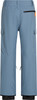 Blaue Cargohose mit Taschen und schwarzen Beinbündchen.