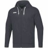 Grauer Herren-Kapuzenpullover mit Reißverschluss und JAKO-Logo.