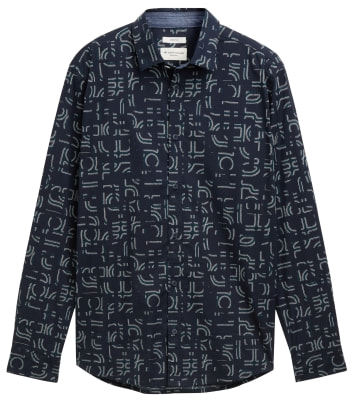 Tom Tailor Fitted Printed fréfi hosszú ujjú póló