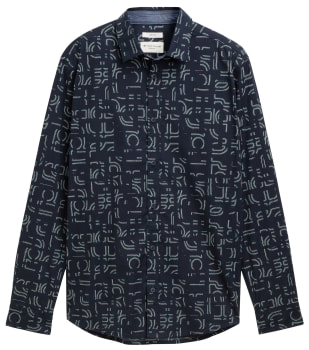 Tom Tailor Fitted Printed fréfi hosszú ujjú póló