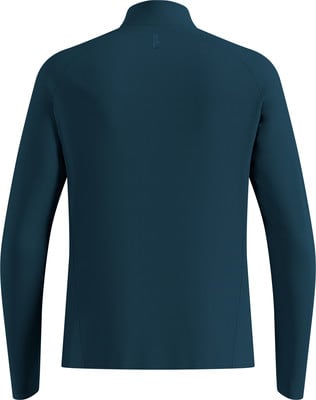 Dunkelblaues Langarmshirt mit Stehkragen und Logo auf dem Rücken. Dunkelblaues Langarmshirt mit Stehkragen und Logo auf dem Rücken.