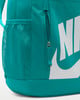 Zöld Nike táska fehér logóval és oldalsó hálós zsebbel.