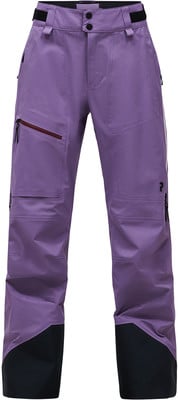 Lila Skihose mit schwarzen Details und Taschen. Lila Skihose mit schwarzen Details und Taschen.