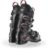 Schwarze Nordica Skischuhe mit roten Details und Schnallen.